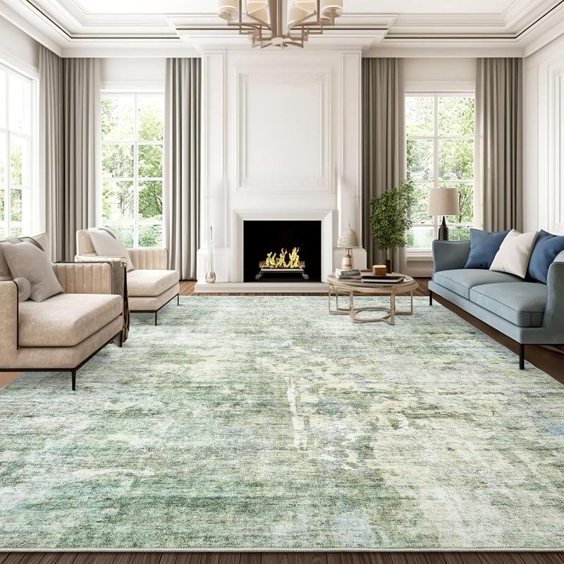 Geometric Indoor Area Rug – Soft Machine Washable Carpet, Non-Slip & Stain-Resistant Floor Mat for Living Room, Bedroom & Home Decor