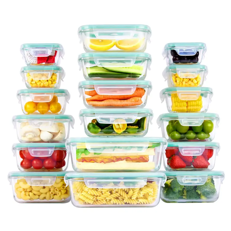 BIG SAVINGS, LIMITEDTIME!!18-Pack GlassFood StorageContainers withAirtight Lids -Stackable Meal PrepSet for KitchenOrganization, Lunch,Oven, Microwave &Freezer Safe