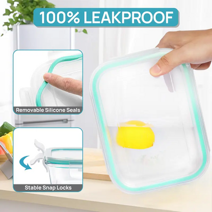 BIG SAVINGS, LIMITEDTIME!!18-Pack GlassFood StorageContainers withAirtight Lids -Stackable Meal PrepSet for KitchenOrganization, Lunch,Oven, Microwave &Freezer Safe
