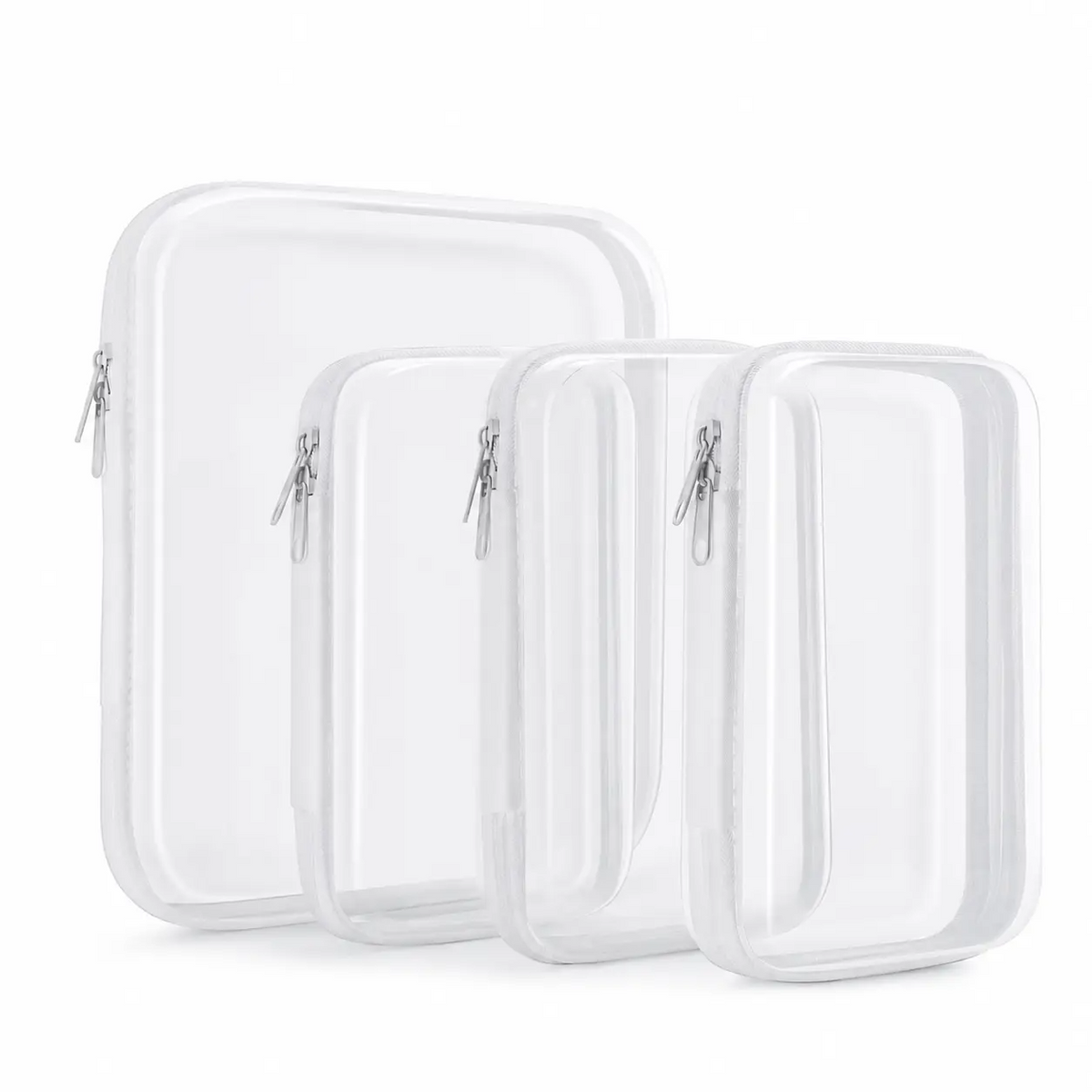 Clear Zipper Storage Organizer – Transparent Hard Shell Travel Case for Makeup, Toys, Tools & Everyday Essentials