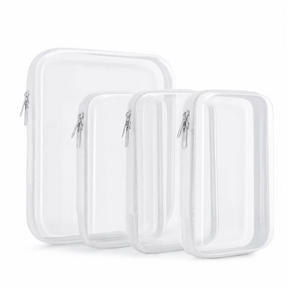 Clear Zipper Storage Organizer – Transparent Hard Shell Travel Case for Makeup, Toys, Tools & Everyday Essentials