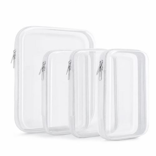 Clear Zipper Storage Organizer – Transparent Hard Shell Travel Case for Makeup, Toys, Tools & Everyday Essentials