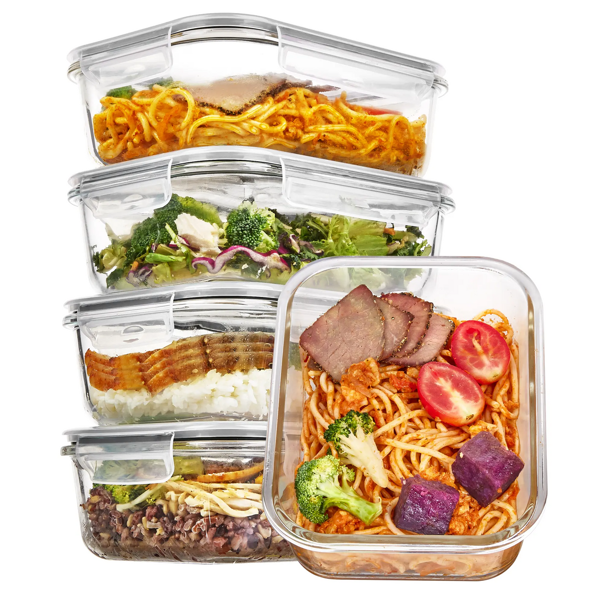 BIG SAVINGS, LIMITEDTIME!!18-Pack GlassFood StorageContainers withAirtight Lids -Stackable Meal PrepSet for KitchenOrganization, Lunch,Oven, Microwave &Freezer Safe