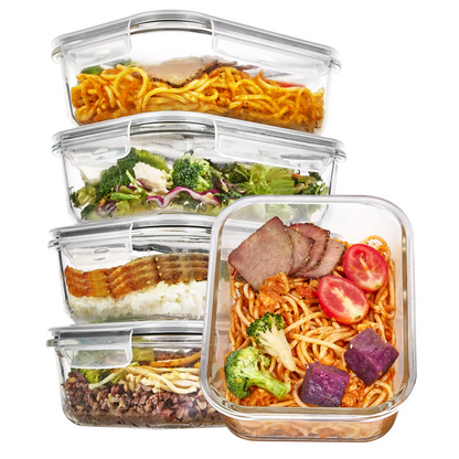 BIG SAVINGS, LIMITEDTIME!!18-Pack GlassFood StorageContainers withAirtight Lids -Stackable Meal PrepSet for KitchenOrganization, Lunch,Oven, Microwave &Freezer Safe