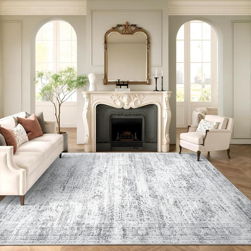 Geometric Indoor Area Rug – Soft Machine Washable Carpet, Non-Slip & Stain-Resistant Floor Mat for Living Room, Bedroom & Home Decor
