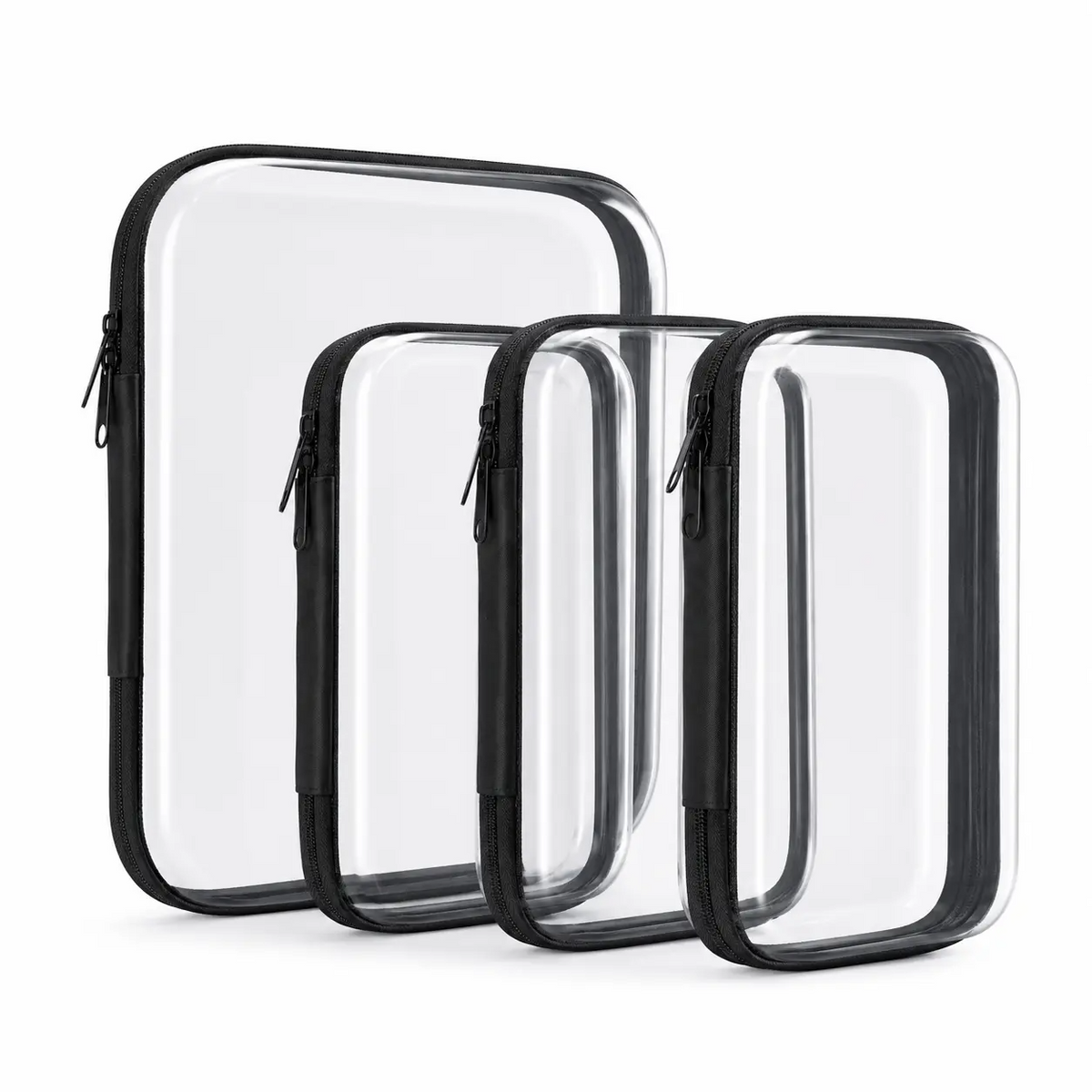 Clear Zipper Storage Organizer – Transparent Hard Shell Travel Case for Makeup, Toys, Tools & Everyday Essentials