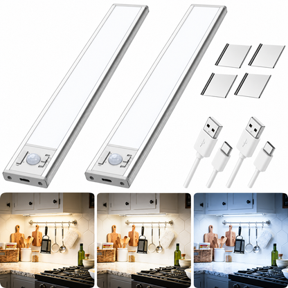 Light Up Dark Corners Instantly – Motion Sensor LED Lights for Kitchen Cabinets, Closets, Pantries & Stairs
