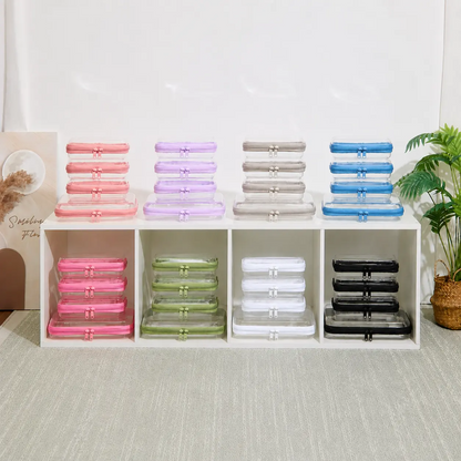 Clear Zipper Storage Organizer – Transparent Hard Shell Travel Case for Makeup, Toys, Tools & Everyday Essentials