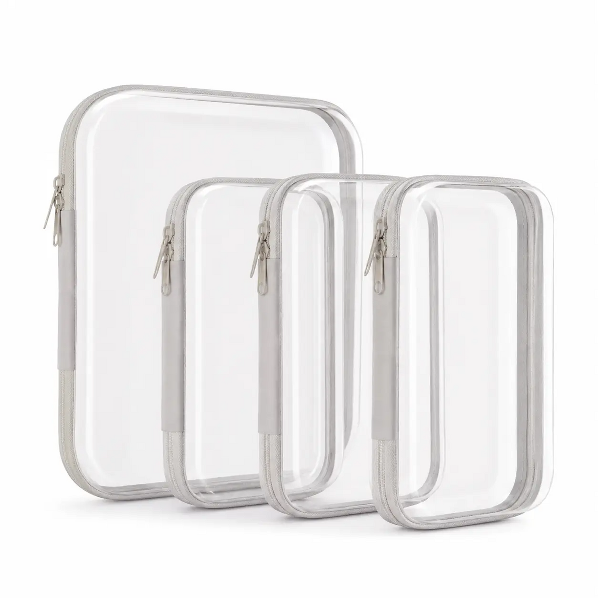 Clear Zipper Storage Organizer – Transparent Hard Shell Travel Case for Makeup, Toys, Tools & Everyday Essentials