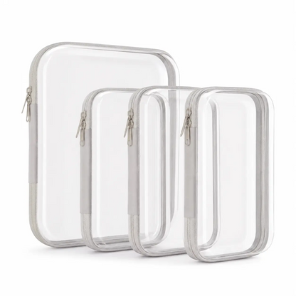 Clear Zipper Storage Organizer – Transparent Hard Shell Travel Case for Makeup, Toys, Tools & Everyday Essentials