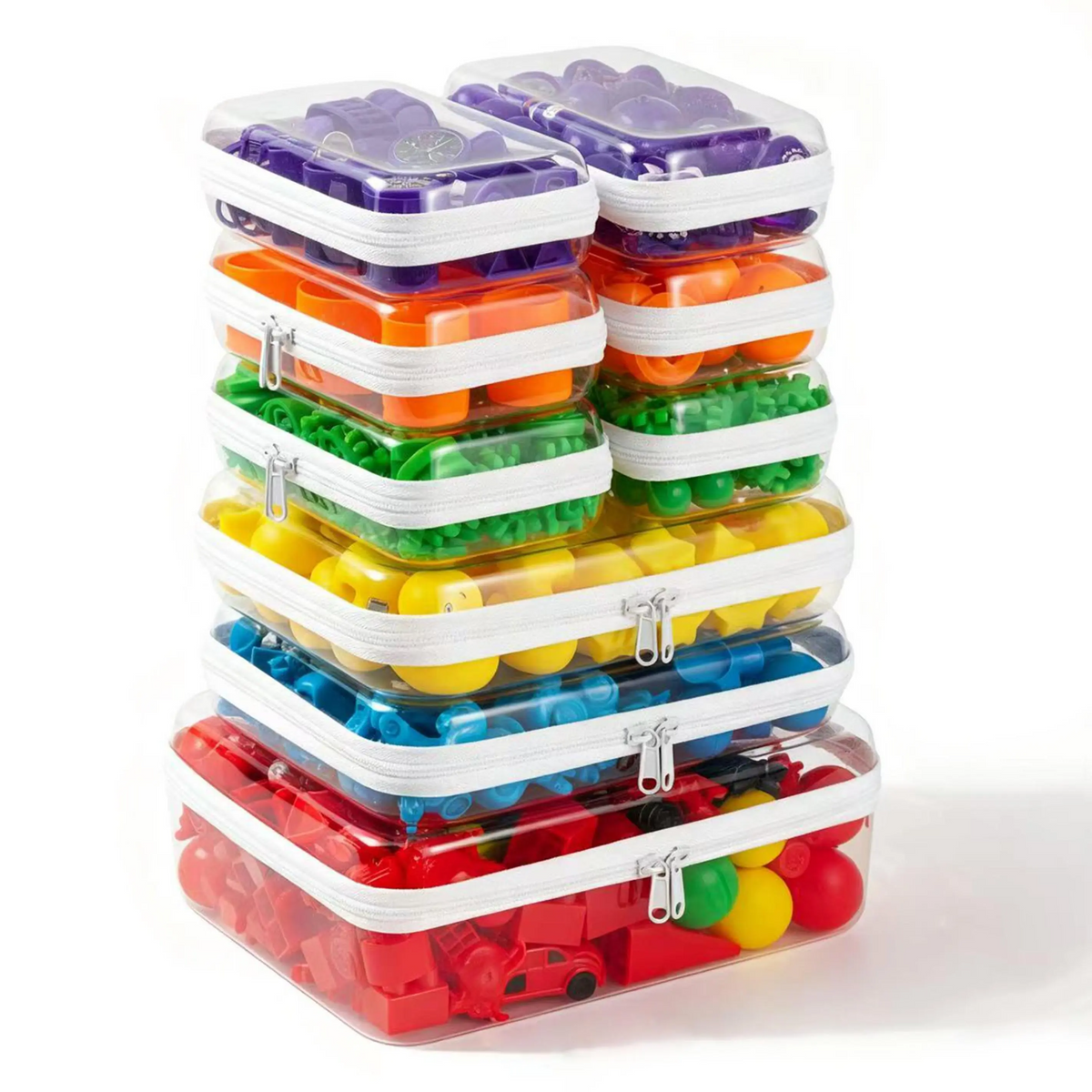 Clear Zipper Storage Organizer – Transparent Hard Shell Travel Case for Makeup, Toys, Tools & Everyday Essentials