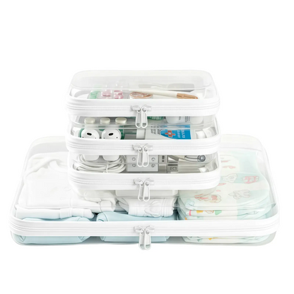 Clear Zipper Storage Organizer – Transparent Hard Shell Travel Case for Makeup, Toys, Tools & Everyday Essentials