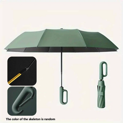 Automatic Folding Umbrella, 1 Count/60pcs Portable Rain Umbrella with Loop Buckle, Windproof & Waterproof Umbrella for Men & Women