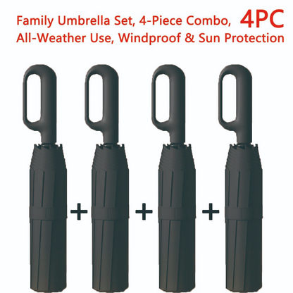 Automatic Folding Umbrella, 1 Count/60pcs Portable Rain Umbrella with Loop Buckle, Windproof & Waterproof Umbrella for Men & Women