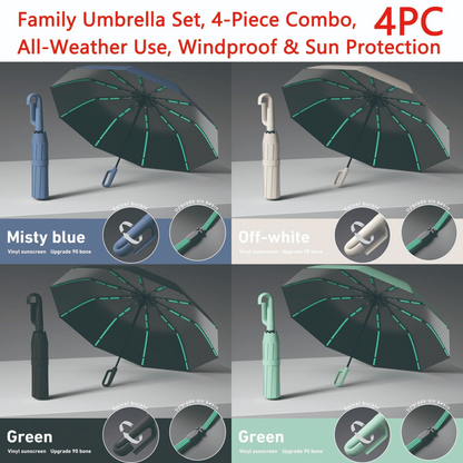 Automatic Folding Umbrella, 1 Count/60pcs Portable Rain Umbrella with Loop Buckle, Windproof & Waterproof Umbrella for Men & Women