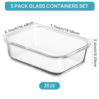 BIG SAVINGS, LIMITEDTIME!!18-Pack GlassFood StorageContainers withAirtight Lids -Stackable Meal PrepSet for KitchenOrganization, Lunch,Oven, Microwave &Freezer Safe