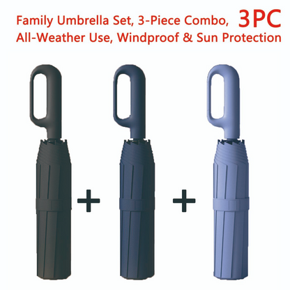 Automatic Folding Umbrella, 1 Count/60pcs Portable Rain Umbrella with Loop Buckle, Windproof & Waterproof Umbrella for Men & Women